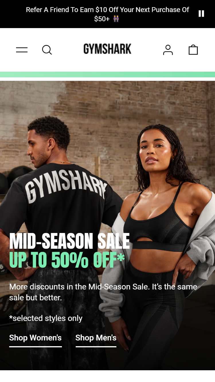 Fitness gym website design on iPhone